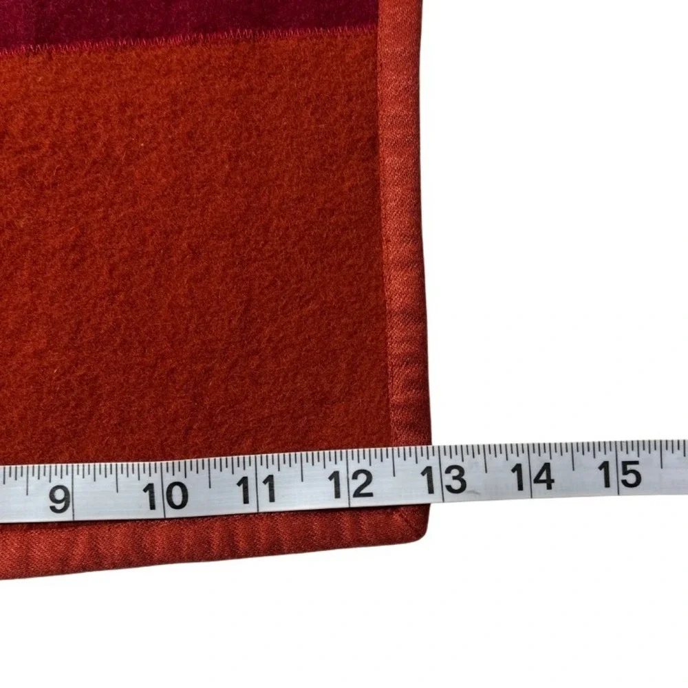 Crate & Barrel Soho Felt‎ Wool Blend Placemats Set of 3 Red Orange Patchwork